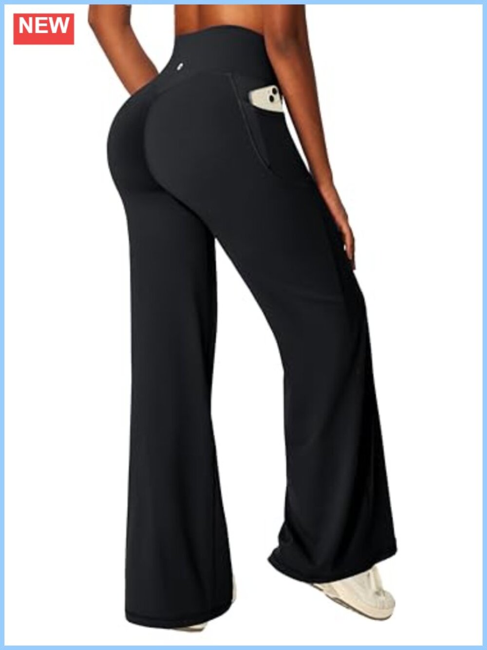 Wide Leg Yoga Pants with Pockets Butt Lifting Leggings